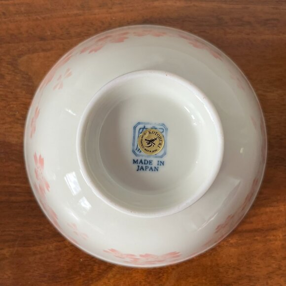 Kotobuki Pink Cherry Blossom Porcelain Rice Bowl Made in Japan San Francisco - Picture 9 of 10